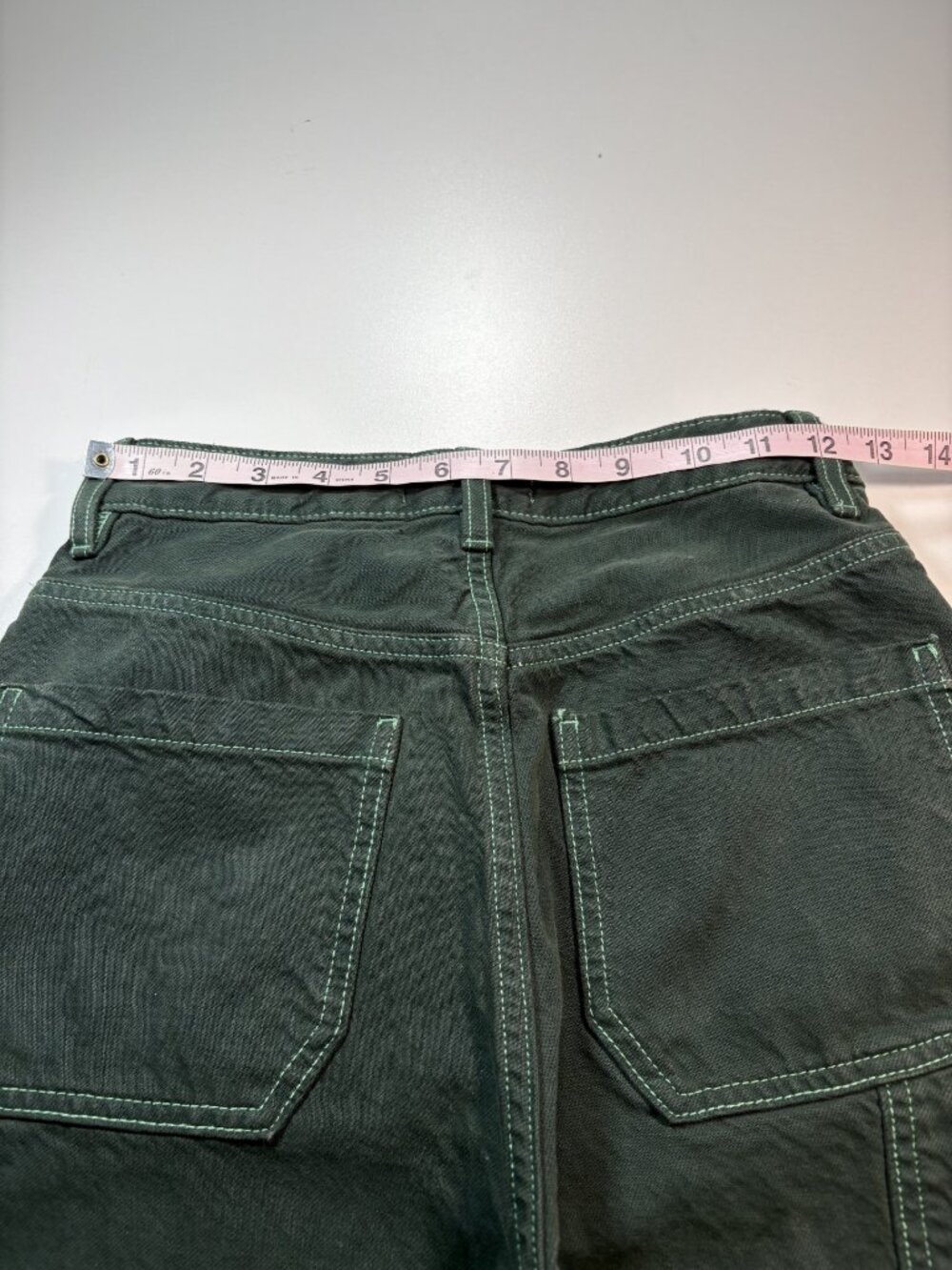 PacSun Green Cargo Pants Women's Size 26/28 Y2K Baggy Utility Contrast Stitch - Picture 7 of 14